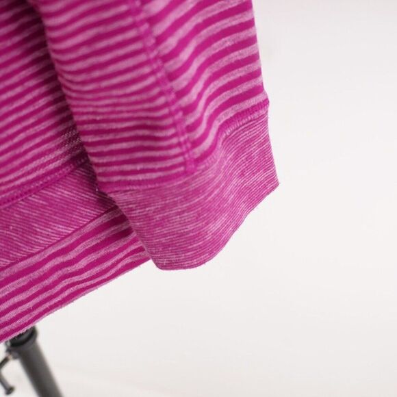 Talbots Purple Striped Large Scoop Neck Knit Lightweight Pullover Sweater - Picture 5 of 9